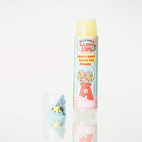 Lappy Lips Organic 100% Natural, Lip Balm Chap stick for Kids, Toddlers (4 flavors) - Organic Essential Oil - for Dry Chapped Lips to Restore and Heal and Make Kids Happy-VivaGrace Women