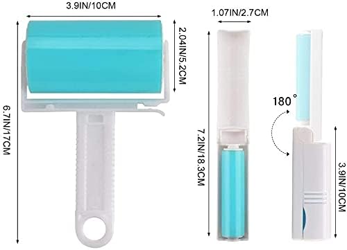 Sticky Lint Roller 3 Pack, Reusable Washable Lint Roller Pet Hair Remover Include Large and Small Size Cleaner for Clothes, Pet Hairs, Carseats-VivaGrace Women