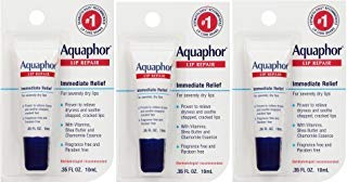 Aquaphor Lip Repair .35 Fluid Ounce Carded Pack usWQAK, 3 Pack (0.35 oz)-VivaGrace Women