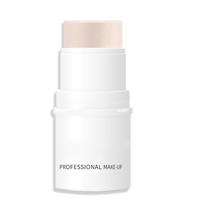 White Highlighter Makeup Stick, White Highlighter Stick Long Lasting Smooth Cheek Highlighter Pencil Makeup Waterproof Cream Make up Highlighter for Face-VivaGrace Women