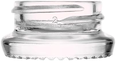 9ml Glass Concentrate Jars (Child Resistant) - Medicine Lip Balm Makeup (60), Clear-VivaGrace Women