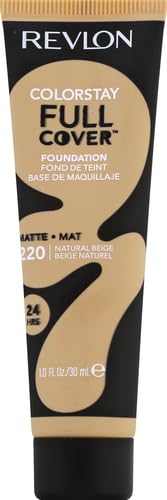 Revlon Liquid Foundation, ColorStay Face Makeup for Normal and Dry Skin, Longwear Full Coverage with Matte Finish, Oil Free, Natural Beige, 1.0 Fl Oz-VivaGrace Women
