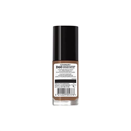 COVERGIRL Trublend Matte Made Liquid Foundation, D60 Toasted Almond, 1.01 Fl Oz, 2 Count-VivaGrace Women