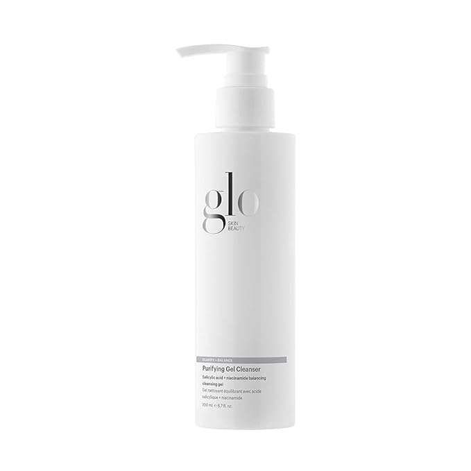 Glo Skin Beauty Purifying Gel Cleanser - Salicylic Acid + Niacinamide Face Wash Balances Skin, Targets Clogged Pores, Excess Oil & Breakouts - Gently Exfoliates & Minimizes Appearance of Fine Lines-VivaGrace Women