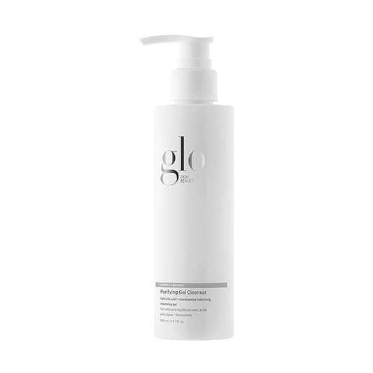 Glo Skin Beauty Purifying Gel Cleanser - Salicylic Acid + Niacinamide Face Wash Balances Skin, Targets Clogged Pores, Excess Oil & Breakouts - Gently Exfoliates & Minimizes Appearance of Fine Lines-VivaGrace Women