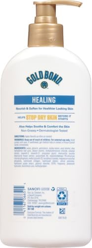 Gold Bond Ultimate Healing Skin Therapy Lotion with Aloe, 14 oz., Non-Greasy & Hypoallergenic-VivaGrace Women