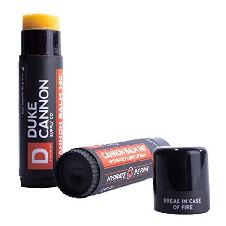 Duke Cannon Supply Co. Tactical Lip Protectant Cannon Balm 140 for Men (Blood Orange Mint) Multi-Pack - Superior Performance, Heavy-Duty, SPF 30, Large Balm for Hard Working Men, 0.56 oz (3 Pack)-VivaGrace Women