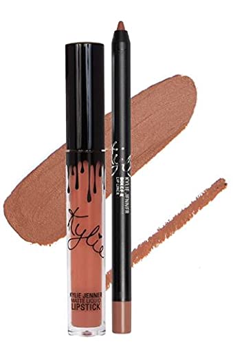 Kylie Jenner Lip Kit like Gloss Matte Liquid Lipsticks Sets With Matte Lipgloss & Lipliner Kylie Jenner Lipstick Kylie Lip Kit (Dolce K)-VivaGrace Women