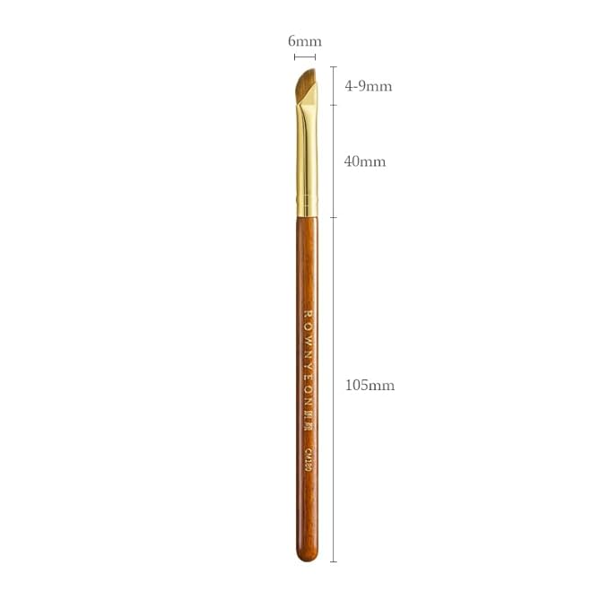 Desert Oak Series Precision Angled Eyeliner Brush - Ultra-Fine Nylon Bristles for Razor-Sharp Gel/Liquid/Powder Lines, Detail Work & Tightlining, Bubinga Handle & Brass Ferrule (CM 181)-VivaGrace Women