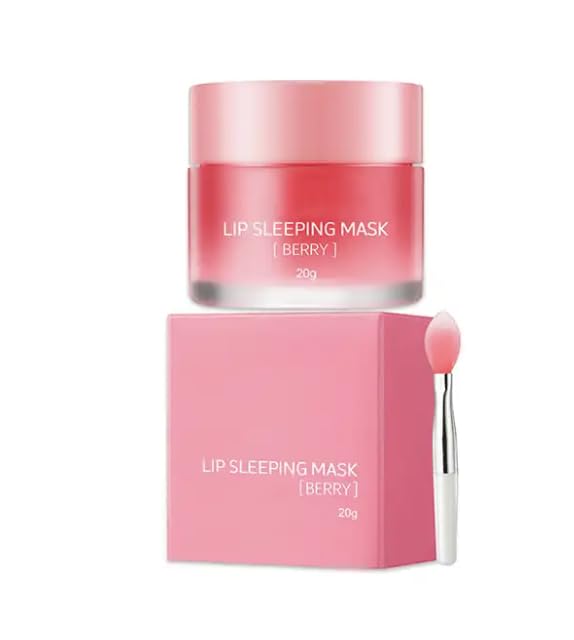 Lip Sleeping Mask | Made With Lip Plump Complex of Collagen, Vitamin C, Hyaluronic Acid & Coconut Oil | Moisturize & Nourish Dry, Chapped Lips | Organic, Vegan & Cruelty Free-VivaGrace Women