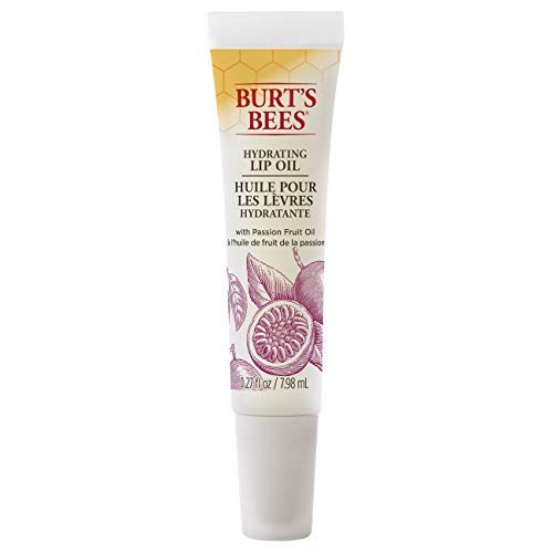 Burt's Bees 100% Natural Hydrating Lip Oil with Passion Fruit Oil, 1 Tube (Pack of 4)-VivaGrace Women