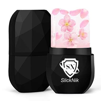 Ice Roller for Face and Eyes, Face Massager Use for Tighten & Double Skin Tone, Enhance Your Natural Glow with Ice Face Roller (Smoky Black)-VivaGrace Women