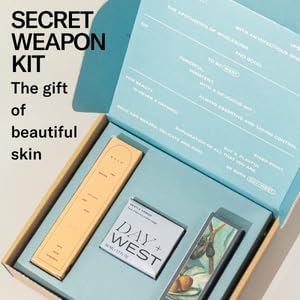 Day+West’s Secret Weapon Kit Skincare Gift Set | Three Sensitive Skin Essentials Including Hydrating Mist, Face + Neck Cream Moisturizer, Facial Oil | With Organic Prickly Pear, Calendula, Vitamin C-VivaGrace Women