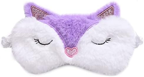 Fox Eye Mask Plush Fox Cloud Sheep Dream Eye Cover Sleeping Mask Eye Band Shade Blindfold Goggles Relax Travel Eye Patch-VivaGrace Women