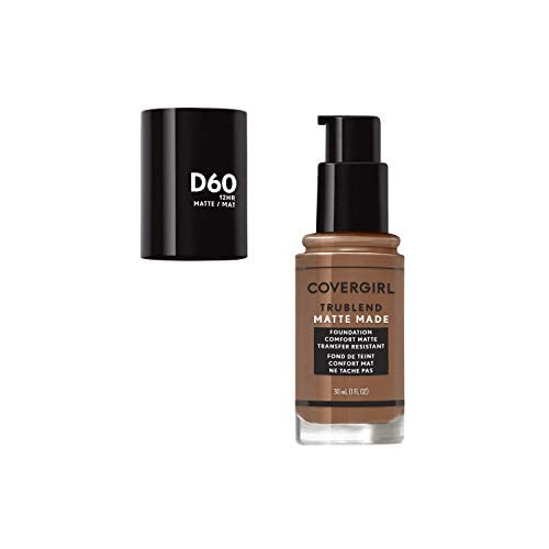 COVERGIRL Trublend Matte Made Liquid Foundation, D60 Toasted Almond, 1.01 Fl Oz, 2 Count-VivaGrace Women