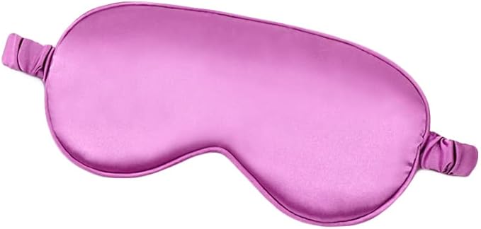 100% Natural Mulberry Soft Silk Sleep Mask, Light Blocking Eye Masks For Sleep, Night Blindfold Eye Mask Cover For Men And Women, Sleeping Night Mask For Travel (Purple)-VivaGrace Women