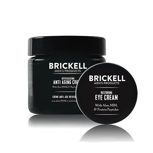 Brickell Men's Ultimate Anti-Aging Routine, Anti-Wrinkle, Night Face Cream and Eye Cream to Reduce Puffiness, Wrinkles, Dark Circles, Under Eye Bags, Natural and Organic, Unscented-VivaGrace Women