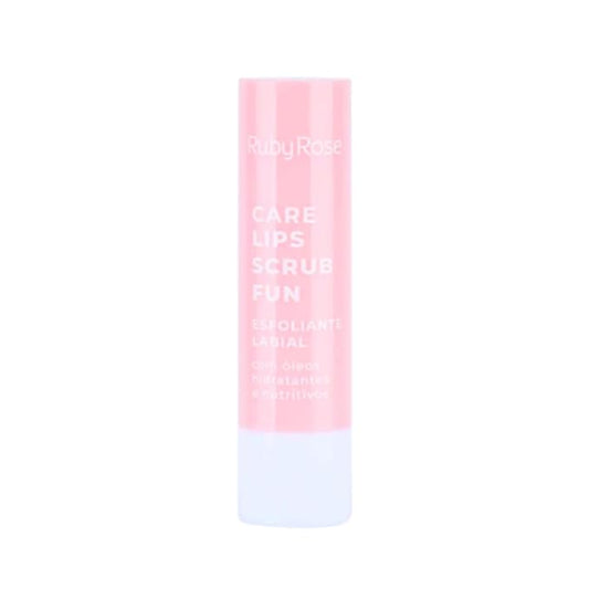 RUBY ROSE COSMETICS - EXFOLIANTE LABIAL CARE LIPS FUN STRAWBERRY LOVE, exfoliante labial en barra, tiene aceites hidratantes y nutritivos!!-VivaGrace Women