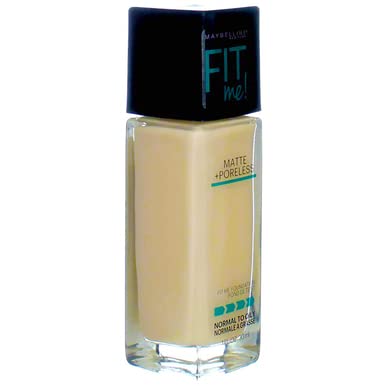 Maybelline New York Fit Me! Matte + Poreless Foundation, Porcelain [110] 1 oz (Pack of 3)-VivaGrace Women