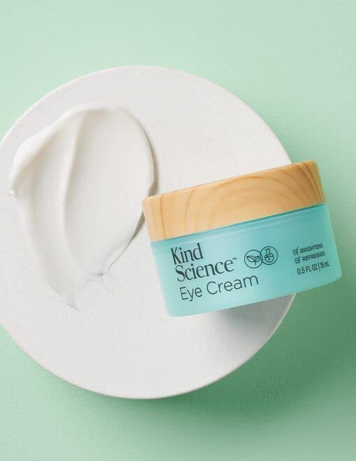 Kind Science by Ellen DeGeneres Eye Cream - Under Eye Cream to Refresh Eyes - Hydrating Eye Cream for Wrinkles Noticably Smooths & Moisturizes - Paraben, Dye & Fragrance Free, 0.5 fl oz-VivaGrace Women