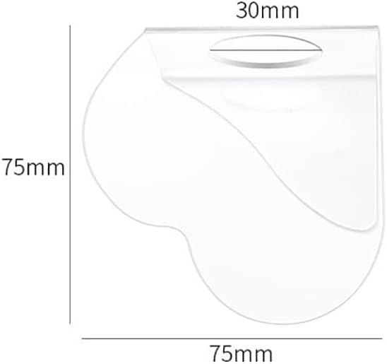 2 Pcs Clear Acrylic Nail Art Palettes Heart Shaped Nail Painting Plate Makeup Hand Palette Professional Cosmetic Mixing Palette for Beauty Salon-VivaGrace Women