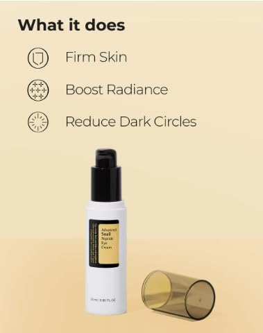 Tristar Advanced Snail Peptide Eye Cream, Anti-Wrinkle, Anti-Aging, Dark Circle Removing, Brightening Night Cream, 73.7% Snail Mucin - 30ml / 1FL Oz – 1 Count-VivaGrace Women