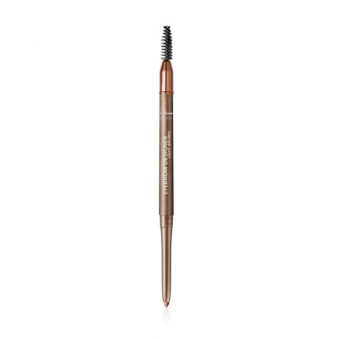 M. Asam MAGIC FINISH Eyebrow Designer Light-Brown - 4-in-1 eyebrow pencil with rotating mine & spiral brush, perfect shape & fullness thanks to powdery texture, optimal brow arch, eye make-up, 0.01 Oz-VivaGrace Women