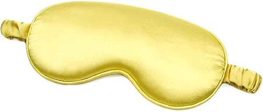 100% Natural Mulberry Soft Silk Sleep Mask, Light Blocking Eye Masks for Sleep, Night Blindfold Eye Mask Cover for Men and Women, Sleeping Night Mask for Travel (Gold)-VivaGrace Women