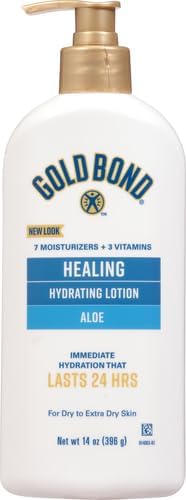Gold Bond Ultimate Healing Skin Therapy Lotion with Aloe, 14 oz., Non-Greasy & Hypoallergenic-VivaGrace Women