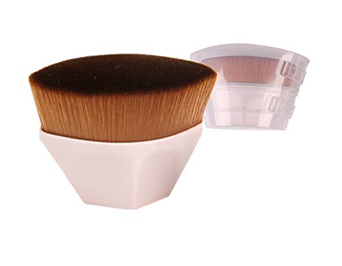 Foundation Makeup Brush Fast Flawless Application Blusher Liquid Cream Powder Cosmetic Body Blending Tool, Pink-VivaGrace Women