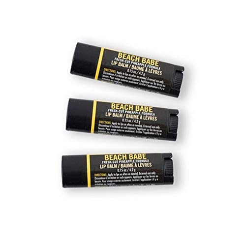 Walton Wood Farm Lip Balm Trio (Beach Babe) Pineapple Flavor 100% All-Natural, Vegetarian Friendly, and Paraben-Free-VivaGrace Women