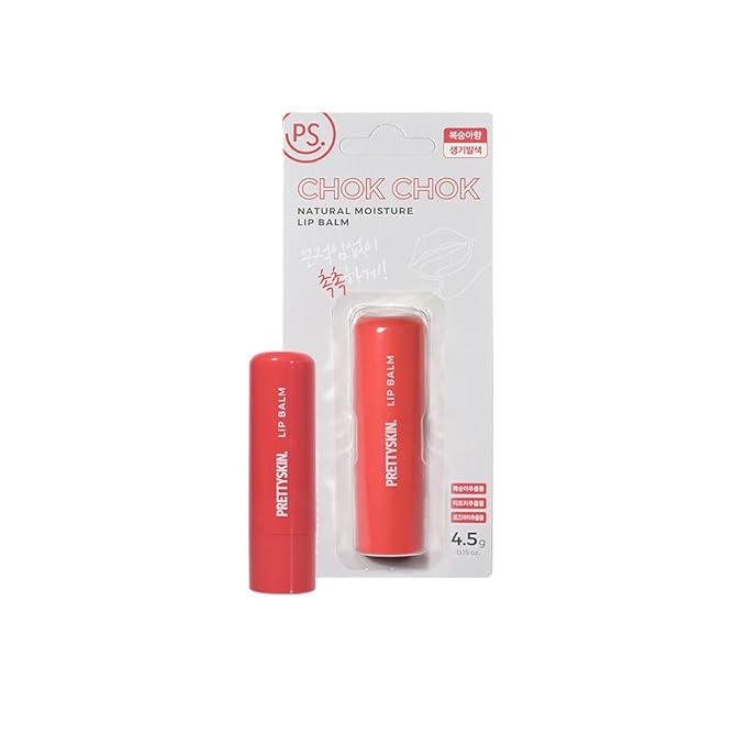 PS.PRETTYSKIN Moisture Lip Balm 0.15oz.(4.5g) Smooth, Soft Texture, Hydrating, Natural Shine, Glossy, korean lip balm (Peach)-VivaGrace Women