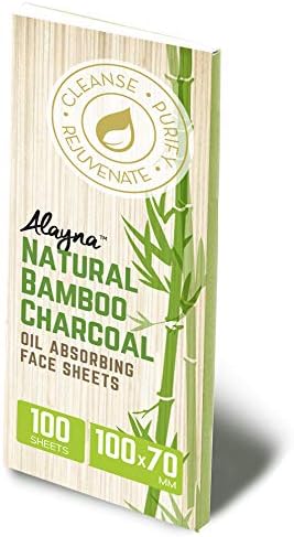 Oil Blotting Sheets for Face Natural Bamboo Charcoal Blotting Paper for Oily Skin Oil Absorbing Tissues Beauty Blotters Remove Excess Shine Organic Blot Papers For Facial Make Up & Skin Care 1 Pack-VivaGrace Women