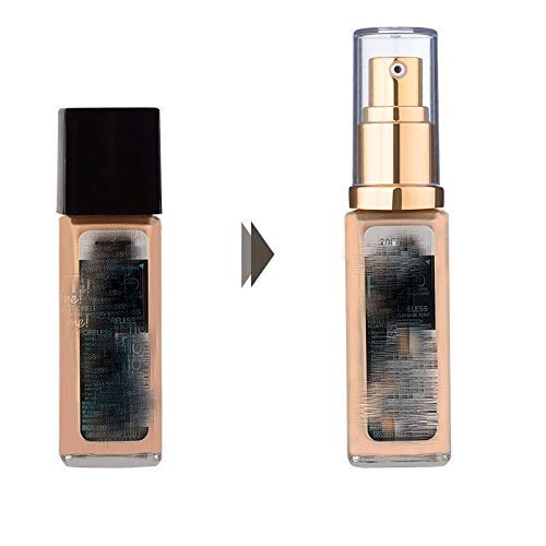 2Pack Foundation Pump Compatible with Maybelline Fit Me Liquid Foundation Makeup (Gold+Black)-VivaGrace Women