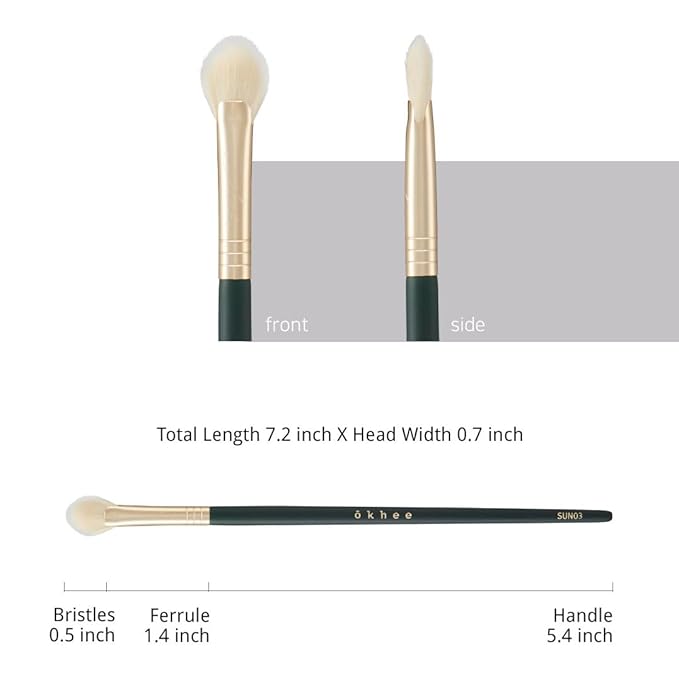 [SOO ADOR] okhee Nose Shading Fan Brush SUN03 - Precise Contouring for Nose and Small Details | Designed by K-Pop Makeup Artist Seo Ok | Makeup Brush Contour Brush-VivaGrace Women