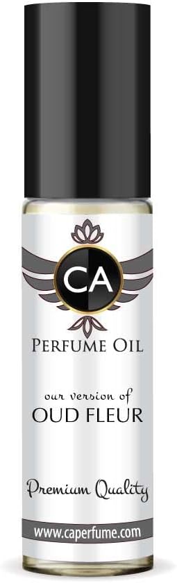 CA Perfume Impression of Oud Fleur For Women & Men Fragrance Body Oil Roll-On 0.3 Fl Oz/10ml-VivaGrace Women