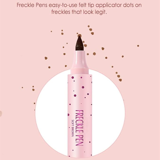 Freckle Pen Faux Freckle Pen Colour Pop Freckle Pen Supernaturally Realistic Freckles Makeup Brush Fantastic Freckles Pen Long-lasting Waterproof Soft-point Absorbent Pen For a Natural and Easy Makeup Look (dark brown)-VivaGrace Women