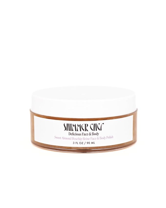 Sweet Almond Rosehip Brine Polish | Exfoliating Blend with Himalayan & Dead Sea Salt, Maple Sugar | Enriched with Magnesium, Omega 3's & Vitamin E | Revitalize Skin, Reduce Inflammation-VivaGrace Women