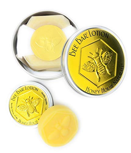 Bee Bar Honey House Naturals Duo – Vanilla - Small 6 Ounce and Large 2 Ounce– All Natural Ultra Moisturizing Lotion Bar Infused with Essential Oils and Butters – Made in USA-VivaGrace Women