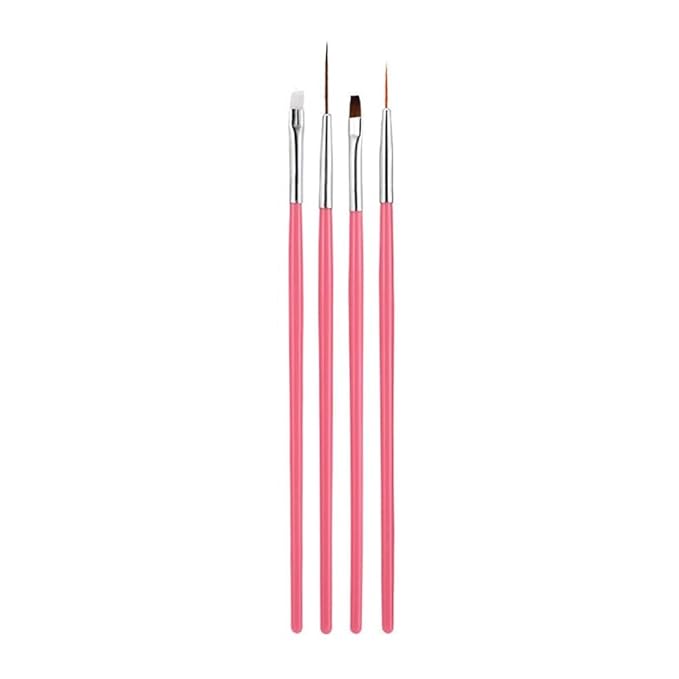 20pcs Nail Art Brushes Set, Nail Art Design Pen Painting Tools with Nail Extension Gel Brush, Nail Polish Brush, Builder Nail Gel Brush, Dotting needle,Adhesive drill pen (PinkFlower)-VivaGrace Women