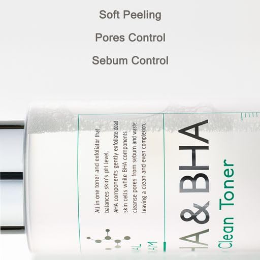 MIZON AHA&BHA Daily Clean Toner, Daily Peeling Toner, Smooth Skin, Removes Dead Skin, Healthy Skin, Korean Skincare (5.07 Fl oz)-VivaGrace Women