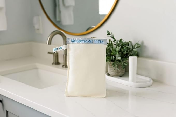 MicrodermaMitt ULTRA Exfoliating Mitt - The Ultimate Deep Exfoliating Body Scrubber Kese Glove – Keratosis Pilaris, Strawberry Skin Treatment, Reduce Ingrown Hair, Turkish Body Scrubber Exfoliator-VivaGrace Women