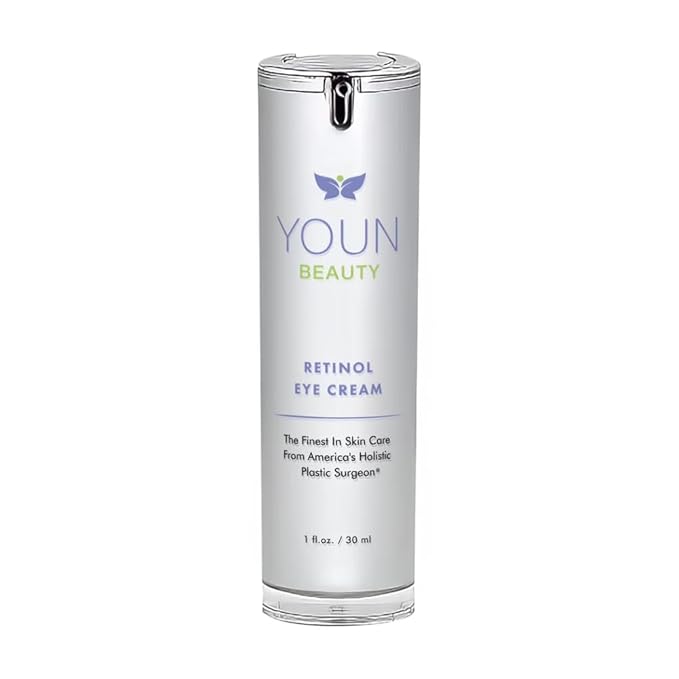 YOUN Beauty Retinol Eye Cream by Holistic Plastic Surgeon Dr. Anthony Youn – Paraben-Free Night Eye Cream with 1% Retinol and Hyaluronic Acid – Under Eye Cream for Hydration and Skin Firming, 1 Fl Oz-VivaGrace Women