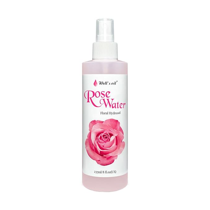 Well's Oil Rosewater Mist Spray (8 Fl oz) – Hydrates, Soothes & Refreshes | 100% Natural | No Chemical | for All Skin and Hair Types-VivaGrace Women