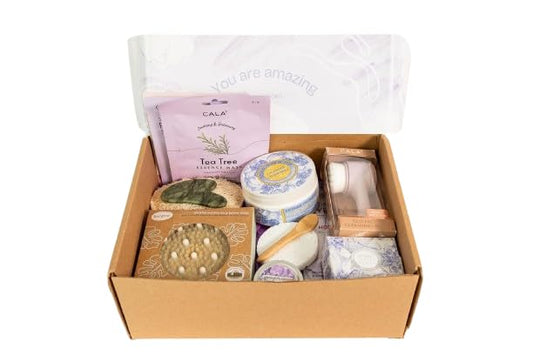 LUXURY SPA GIFT SET FOR HER -11-Pc Lavender Spa Beauty and Personal Care Collection Home Spa Pampering Package for Relaxation Perfect for Thank You, Birthday, Anniversary Gifts, Gift Box for Her-VivaGrace Women