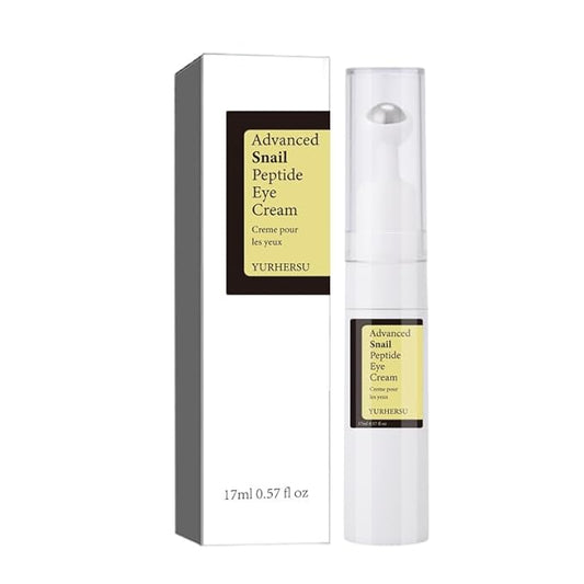 Eye Serum，Snail Peptide Under Eye Cream for Dark Circles，Eye Cream with 360° Massage Ball Reduce Wrinkles-VivaGrace Women