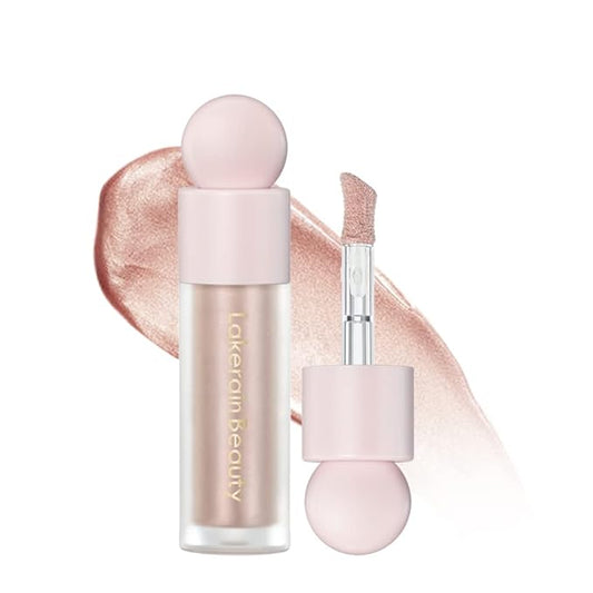 Liquid Highlighter - Luminous Finish Light Liquid Luminizer Makeup Enhanced with Pearl Particles & Botanical Blend, Weightless Dewy Glow for Radiant Skin, Vegan, Cruelty-Free (#03 Rose gold)-VivaGrace Women