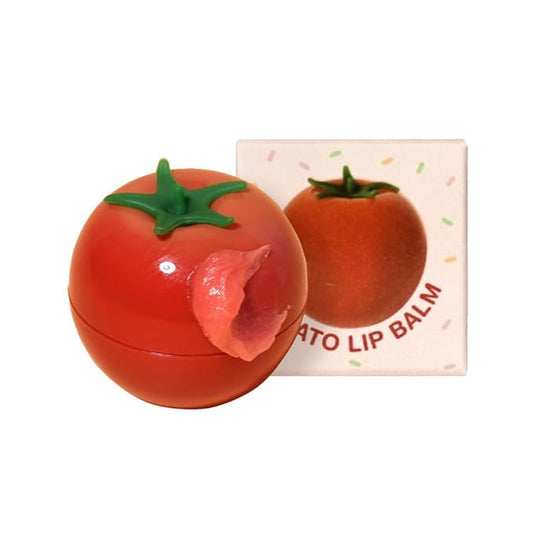 PS.PRETTYSKIN Moisturizing Korean Vegan Lip Balm 0.31oz. (9g) Smooth, Soft Texture, Hydrating, Natural Shine, Glossy (Tomato)-VivaGrace Women