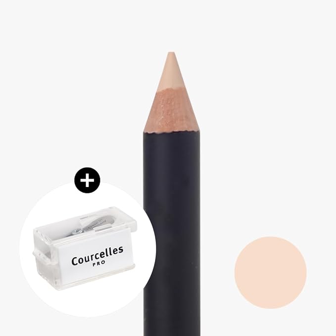[K-Beauty Makeup] Courcelles Concealer Pencil CC706/CC707/CC708, Hard type-Natural Cover, light, medium, dark beige (CC707-Medium Beige+Sharpener)-VivaGrace Women