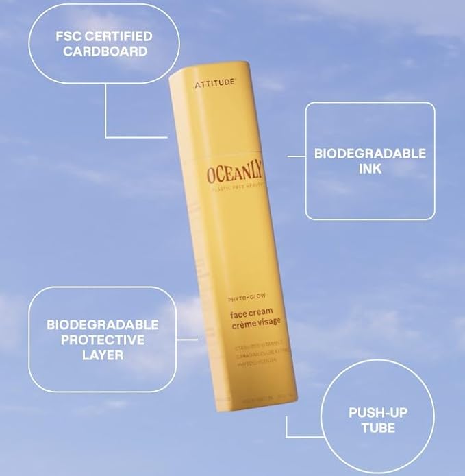 ATTITUDE Oceanly Glow Trio Skincare Box Set, EWG Verified, Plastic-free, Plant and Mineral-Based, Vegan, PHYTO GLOW, Set of 3 Travel Size Sticks-VivaGrace Women